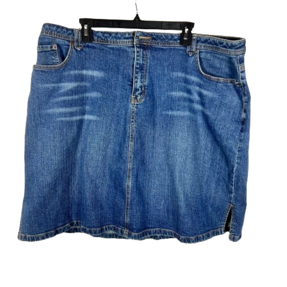 Venezia Womens Denim Skirt Size 24 Blue 5 Pocket Jean Style Western‎ Knee Length